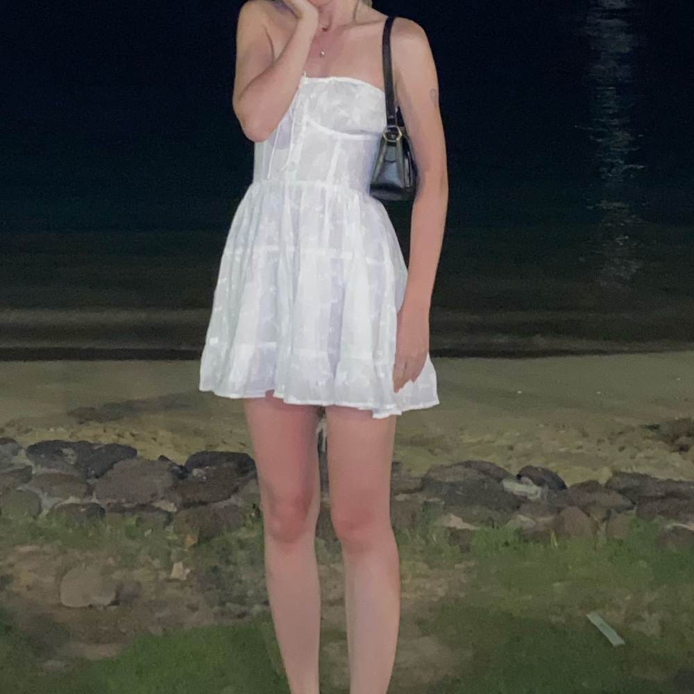 sabo skirt white cotton dress